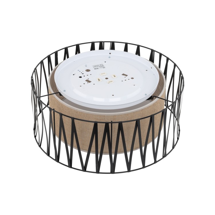 HARMONY NATURE Lampa sufitowa 4 500 5940 TK Lighting Biały Juta, Czarny