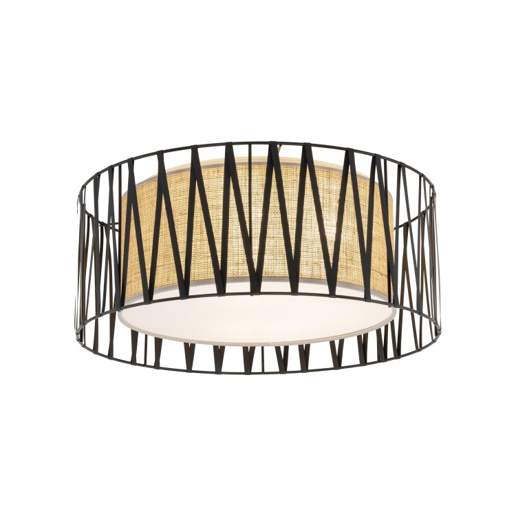 HARMONY NATURE Lampa sufitowa 4 500 5940 TK Lighting Biały Juta, Czarny
