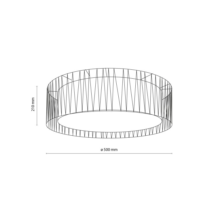 HARMONY NATURE Lampa sufitowa 4 500 5940 TK Lighting Biały Juta, Czarny