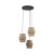 CALISTO JUTA Lampa wisząca 3 Koło 6098 TK Lighting Czarny Juta