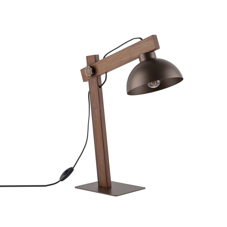 OSLO BROWN Lampka nocna 1 5788 TK Lighting Brązowy, Orzech Brązowy