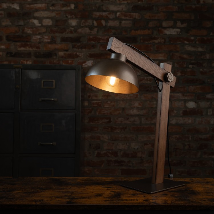 OSLO BROWN Lampka nocna 1 5788 TK Lighting Brązowy, Orzech Brązowy