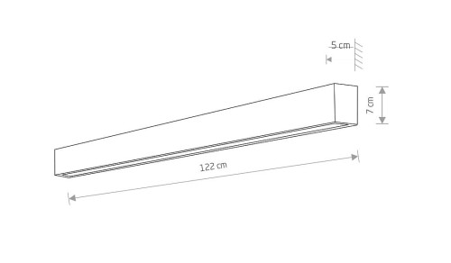 Oprawa liniowa ścienna STRAIGHT WALL LED L GRAPHITE 7560 NOWODVORSKI Lighting 120cm T8 Loft nowoczesna oświetleniowa natynkowa kinkiet grafitowy Inspiracje Premium