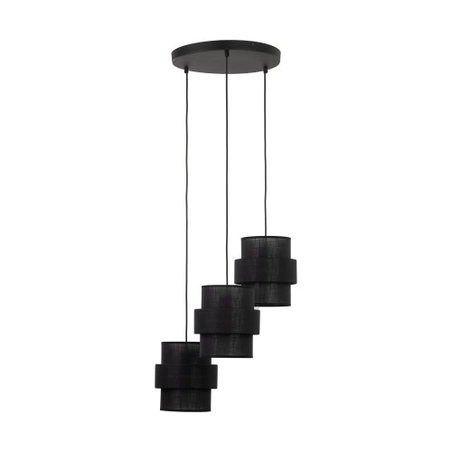 CALISTO BLACK Lampa wisząca 3 Koło 5981 TK Lighting Czarny Czarny