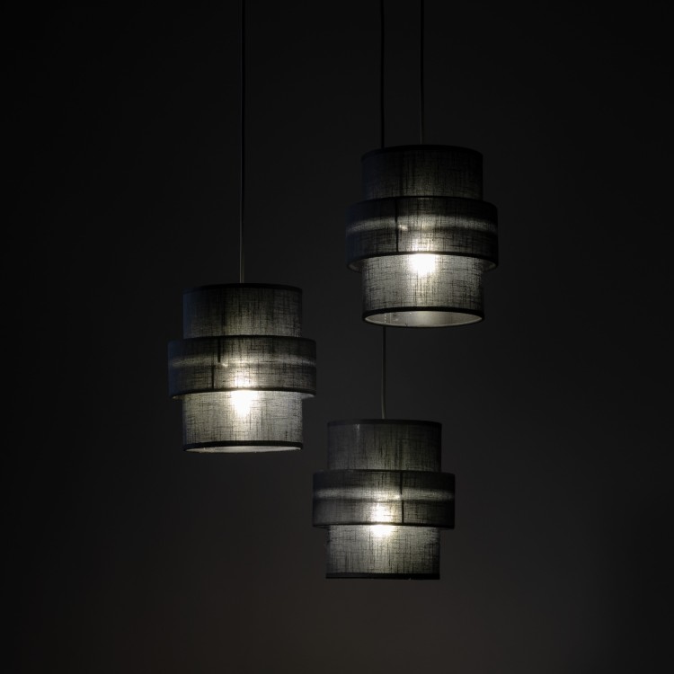 CALISTO BLACK Lampa wisząca 3 Koło 5981 TK Lighting Czarny Czarny