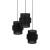 CALISTO BLACK Lampa wisząca 3 Koło 5981 TK Lighting Czarny Czarny