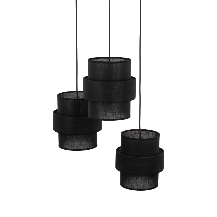 CALISTO BLACK Lampa wisząca 3 Koło 5981 TK Lighting Czarny Czarny