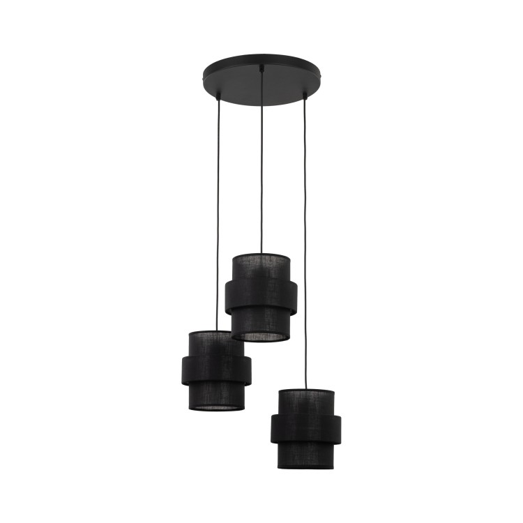 CALISTO BLACK Lampa wisząca 3 Koło 5981 TK Lighting Czarny Czarny