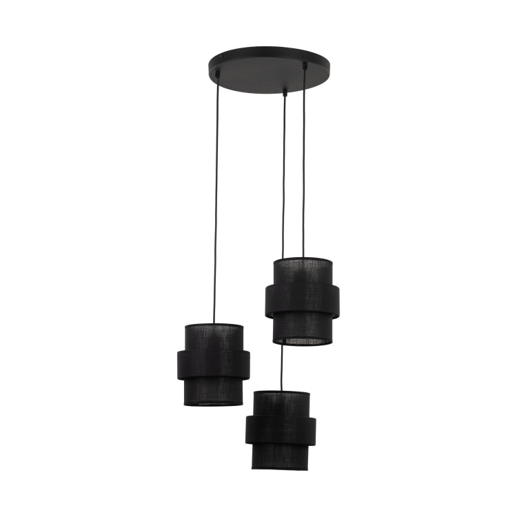 CALISTO BLACK Lampa wisząca 3 Koło 5981 TK Lighting Czarny Czarny