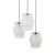 CALISTO WHITE Lampa wisząca 3 Koło 6018 TK Lighting Czarny Biały