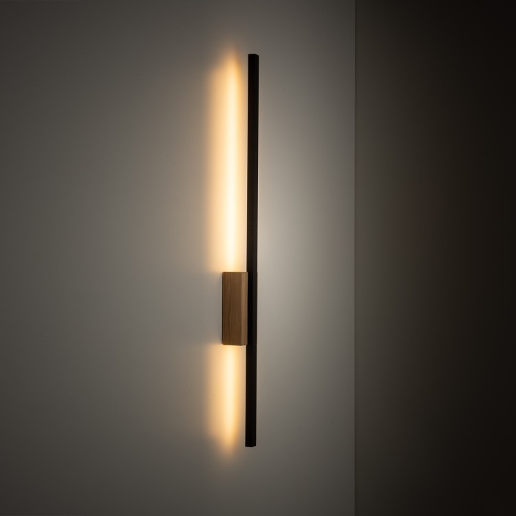 FLASH WOOD SOSNA Kinkiet 1 LED M 6019 TK Lighting Sosna, Czarny