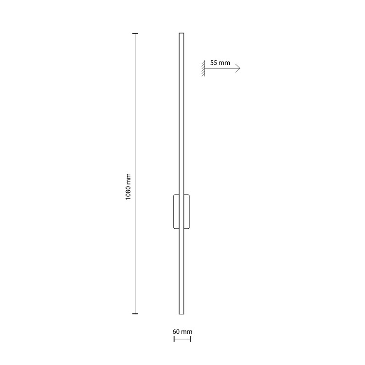 FLASH WOOD ORZECH Kinkiet 1 LED L 6431 TK Lighting Orzech, Czarny