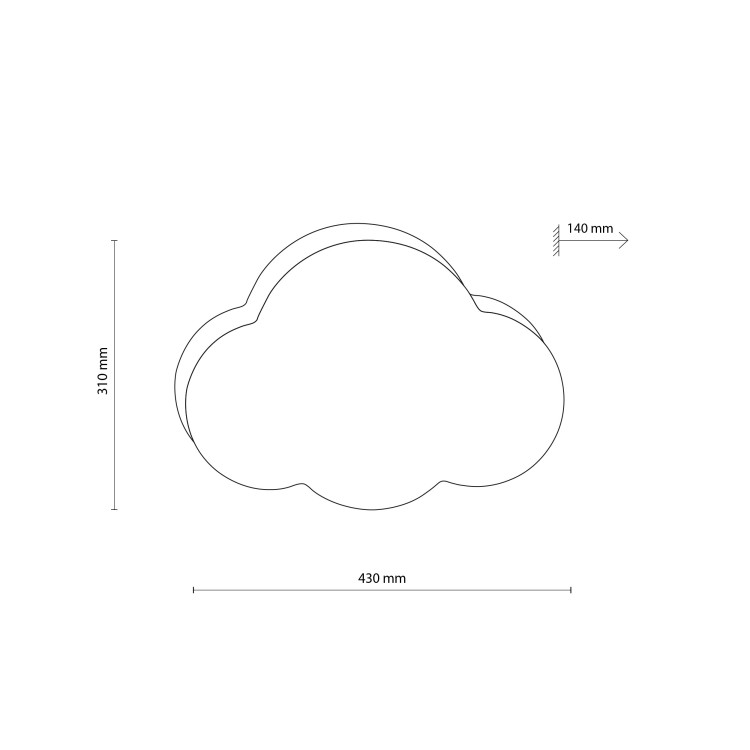 CLOUD LINEN Lampa sufitowa 2 10006 TK Lighting Biały Biały, Len