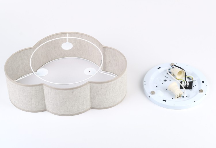 CLOUD LINEN Lampa sufitowa 2 10006 TK Lighting Biały Biały, Len