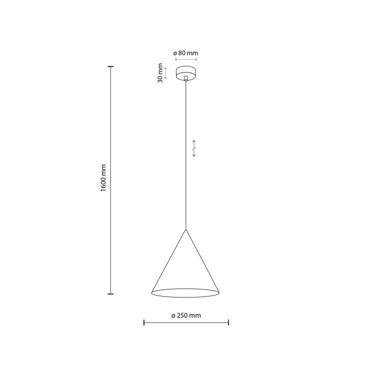 CONO WHITE Lampa wisząca 1 M 10008 TK Lighting Biały Biały
