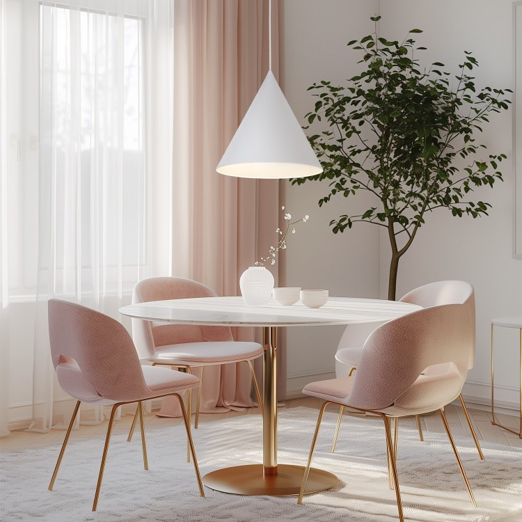 CONO WHITE Lampa wisząca 1 L 10009 TK Lighting Biały Biały