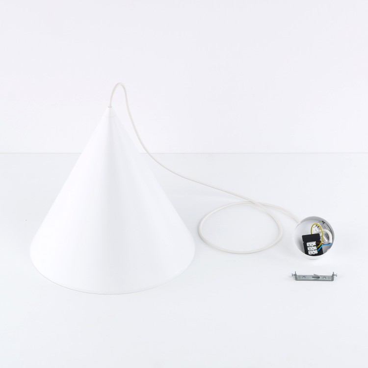 CONO WHITE Lampa wisząca 1 L 10009 TK Lighting Biały Biały