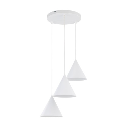 CONO WHITE Lampa wisząca 3 Koło 10012 TK Lighting Biały Biały