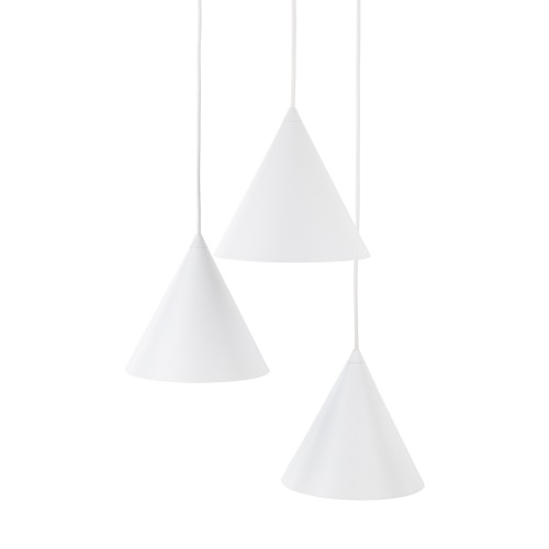 CONO WHITE Lampa wisząca 3 Koło 10012 TK Lighting Biały Biały