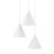 CONO WHITE Lampa wisząca 3 Koło 10012 TK Lighting Biały Biały
