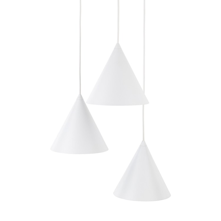 CONO WHITE Lampa wisząca 3 Koło 10012 TK Lighting Biały Biały