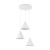 CONO WHITE Lampa wisząca 3 Koło 10012 TK Lighting Biały Biały