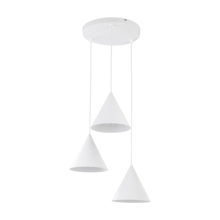CONO WHITE Lampa wisząca 3 Koło 10012 TK Lighting Biały Biały
