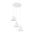CONO WHITE Lampa wisząca 3 Koło 10012 TK Lighting Biały Biały