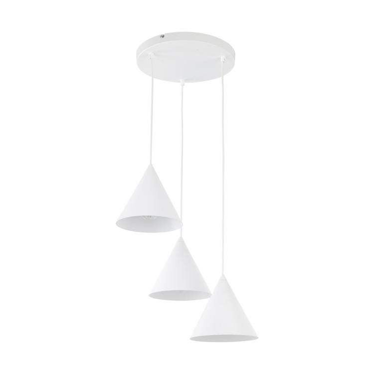 CONO WHITE Lampa wisząca 3 Koło 10012 TK Lighting Biały Biały