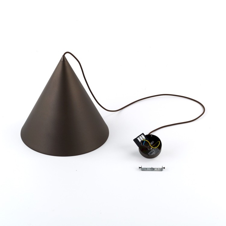 CONO BROWN Lampa wisząca 1 L 10038 TK Lighting Brązowy Brązowy