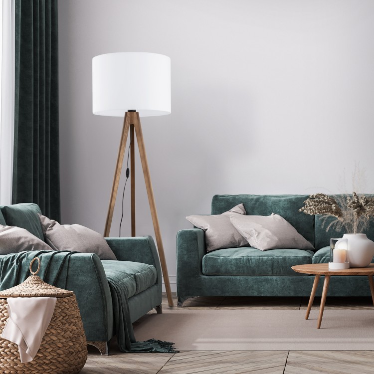 GRAND ORZECH Lampa podłogowa 16003 TK Lighting Orzech Biały