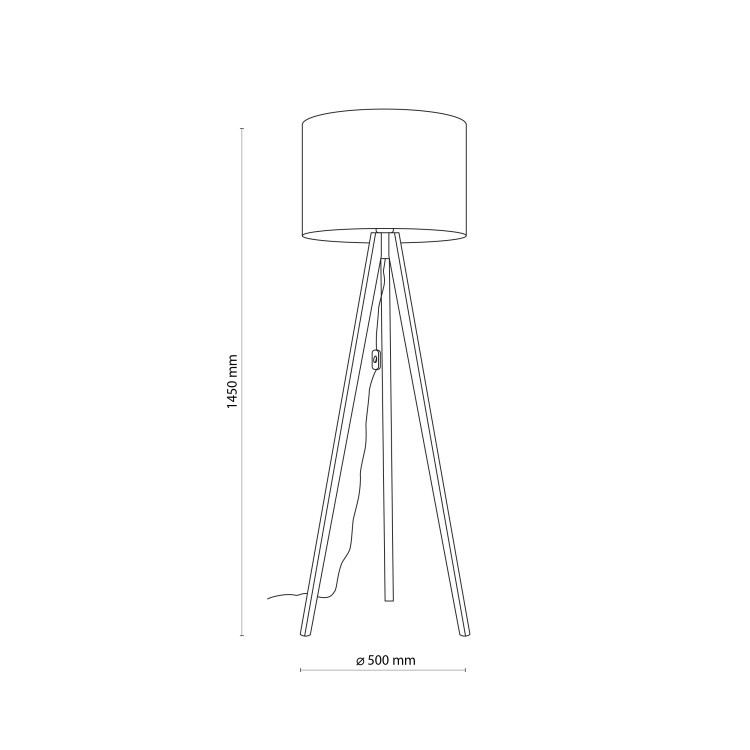 GRAND ORZECH Lampa podłogowa 16003 TK Lighting Orzech Biały