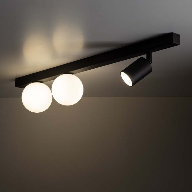 VOX Lampa sufitowa 3 10001 TK Lighting Czarny Biały
