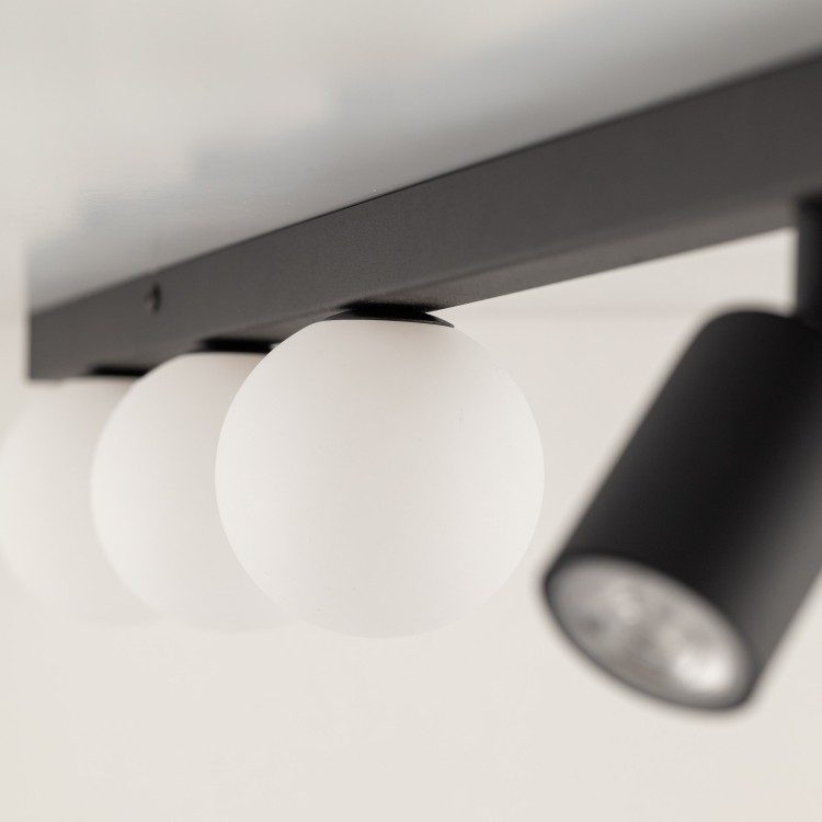 VOX Lampa sufitowa 6 10003 TK Lighting Czarny Biały