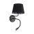 MAJA BLACK Kinkiet 2 E27 + G9 10081 TK Lighting Czarny Czarny