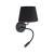 MAJA BLACK Kinkiet 2 E27 + G9 10081 TK Lighting Czarny Czarny