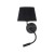 MAJA BLACK Kinkiet 2 E27 + G9 10081 TK Lighting Czarny Czarny
