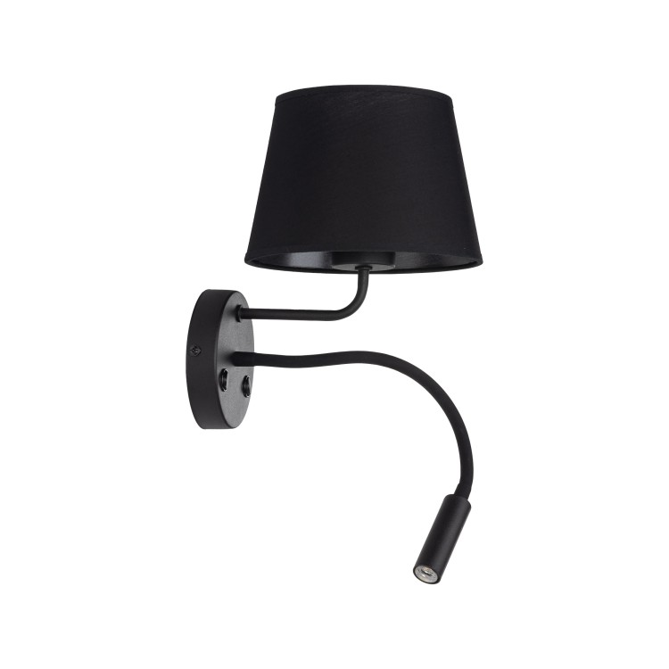 MAJA BLACK Kinkiet 2 E27 + G9 10081 TK Lighting Czarny Czarny
