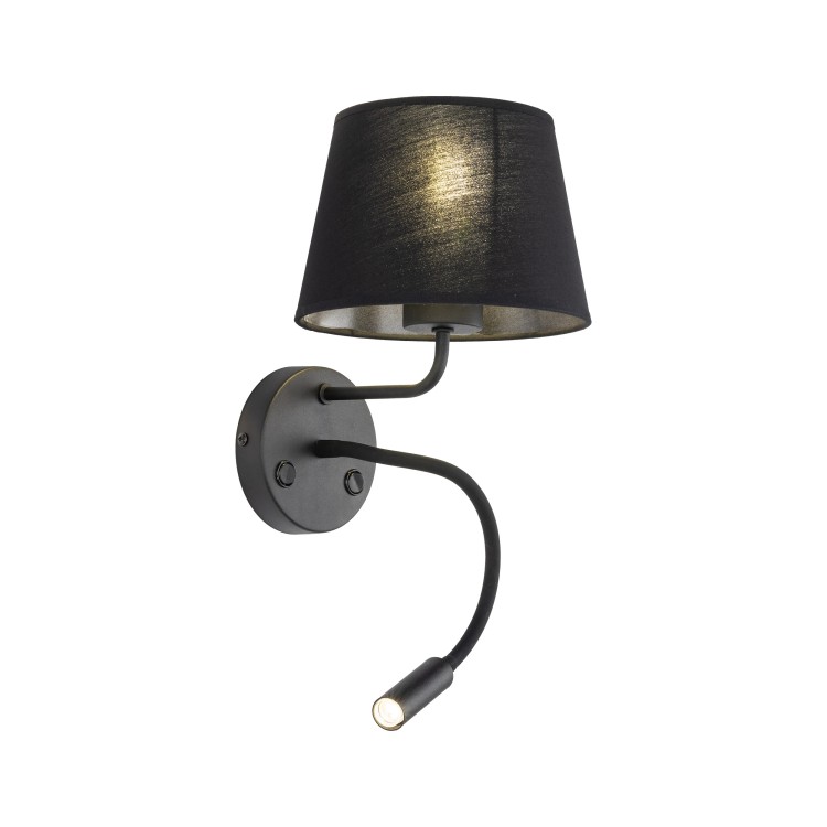 MAJA BLACK Kinkiet 2 E27 + G9 10081 TK Lighting Czarny Czarny