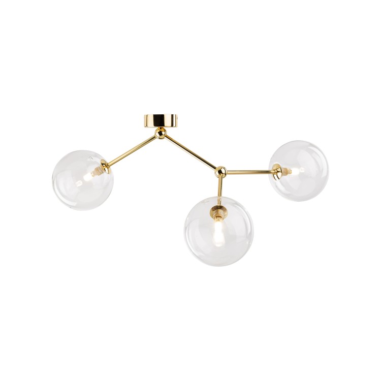 FAIRY GOLD Lampa sufitowa 3XG9 10069 TK Lighting Złoty Transparentny