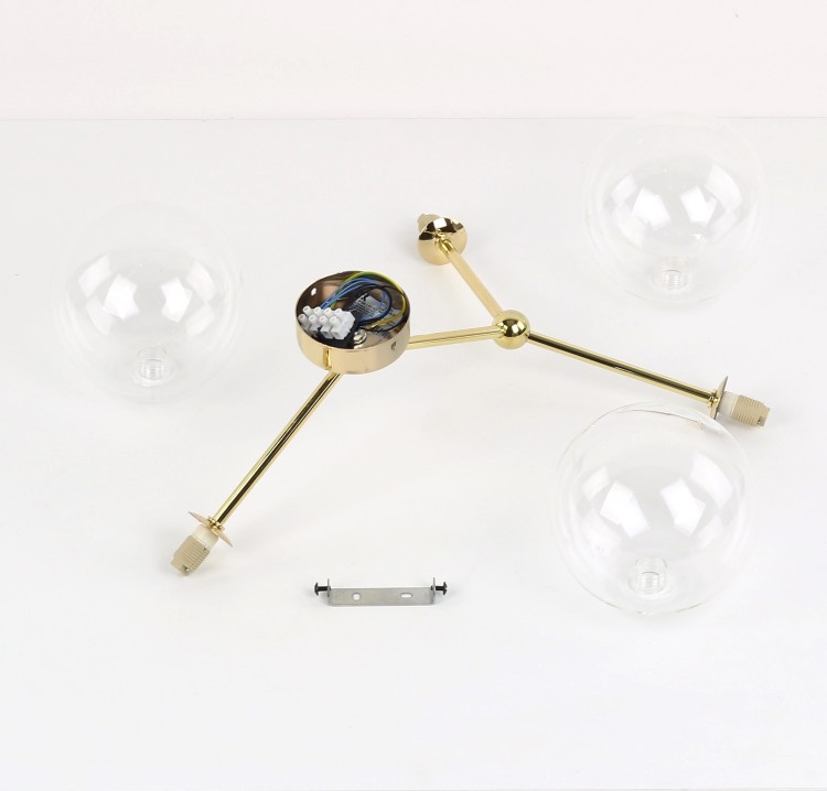 FAIRY GOLD Lampa sufitowa 3XG9 10069 TK Lighting Złoty Transparentny