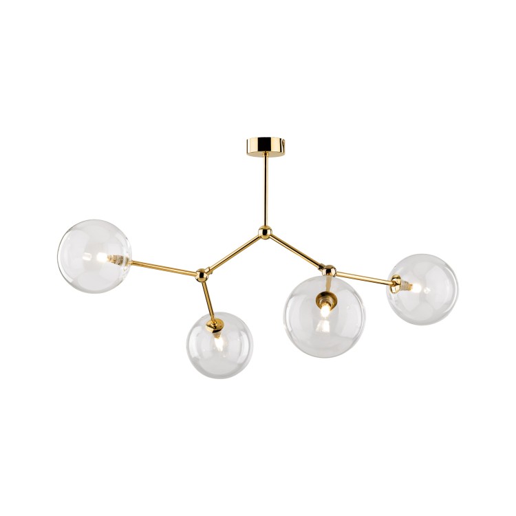FAIRY GOLD Lampa sufitowa 4XG9 10070 TK Lighting Złoty Transparentny