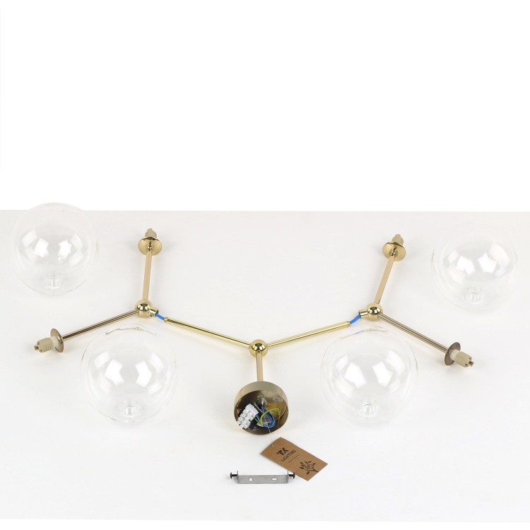 FAIRY GOLD Lampa sufitowa 4XG9 10070 TK Lighting Złoty Transparentny