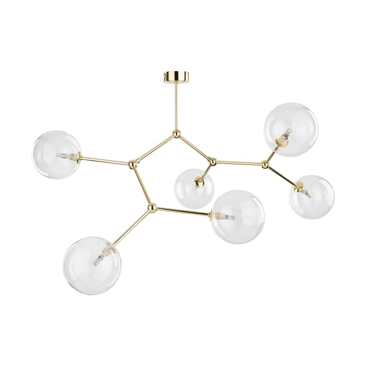 FAIRY GOLD Lampa sufitowa 6 10071 TK Lighting Złoty Transparentny