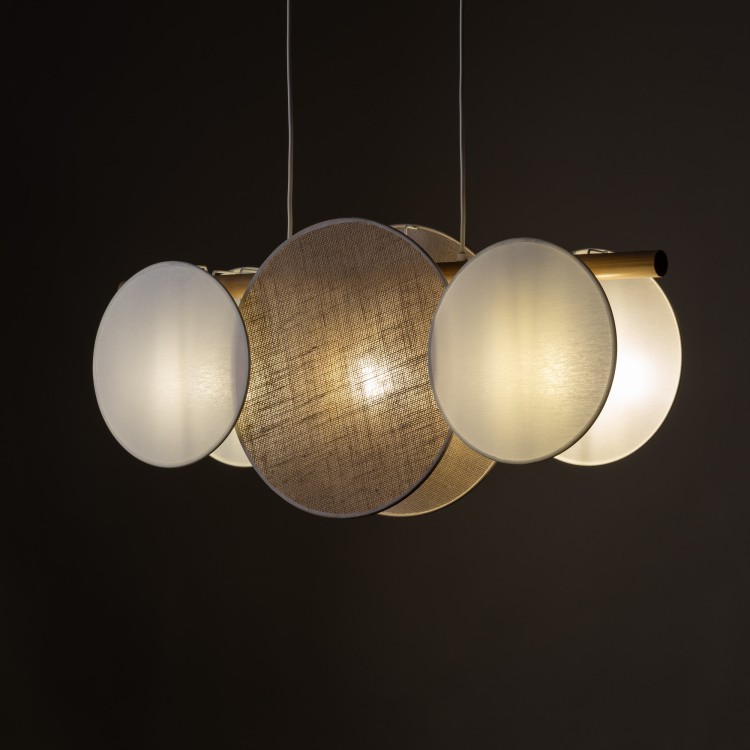 PULSE Lampa wisząca 3 10005 TK Lighting Biały, Sosna Juta, Kość słoniowa