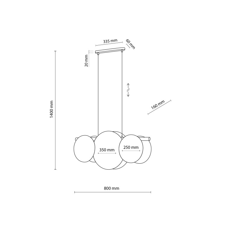 PULSE Lampa wisząca 3 10005 TK Lighting Biały, Sosna Juta, Kość słoniowa