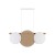 PULSE Lampa wisząca 3 10005 TK Lighting Biały, Sosna Juta, Kość słoniowa