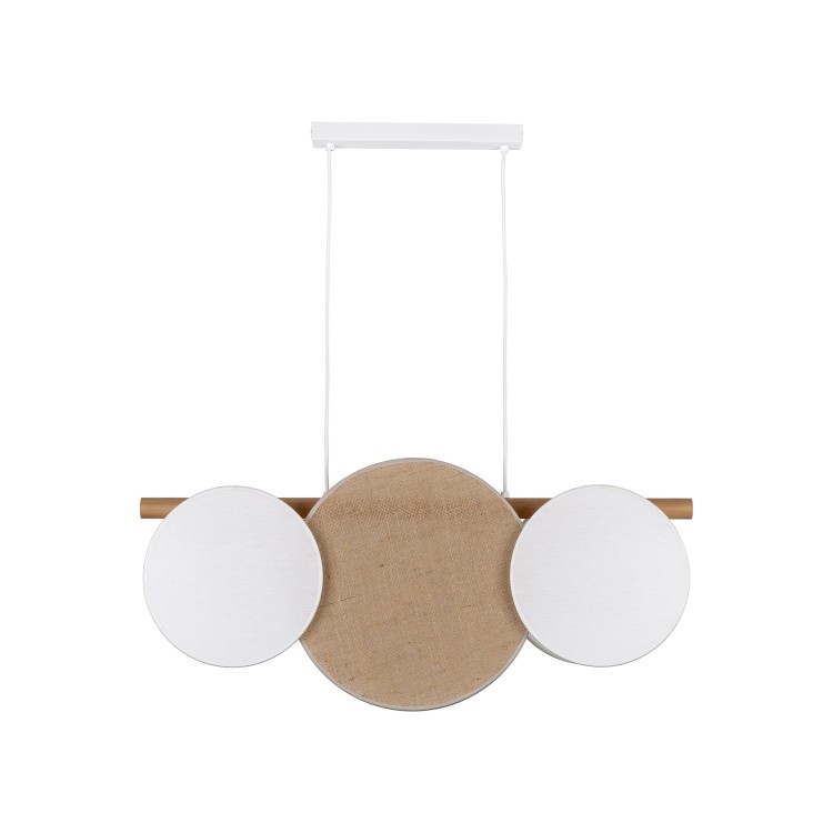 PULSE Lampa wisząca 3 10005 TK Lighting Biały, Sosna Juta, Kość słoniowa