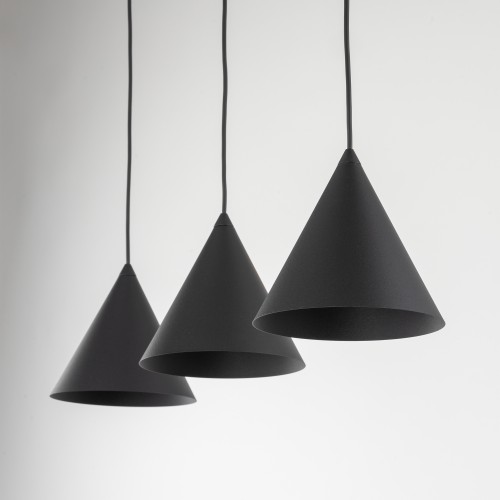 CONO BLACK Lampa wisząca S 3 Listwa 10068 TK Lighting Czarny Czarny