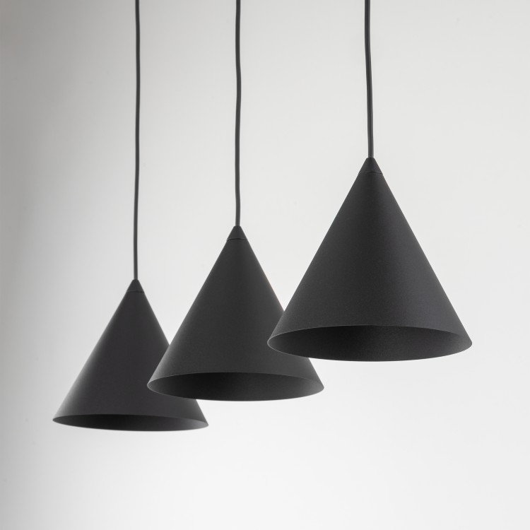 CONO BLACK Lampa wisząca S 3 Listwa 10068 TK Lighting Czarny Czarny
